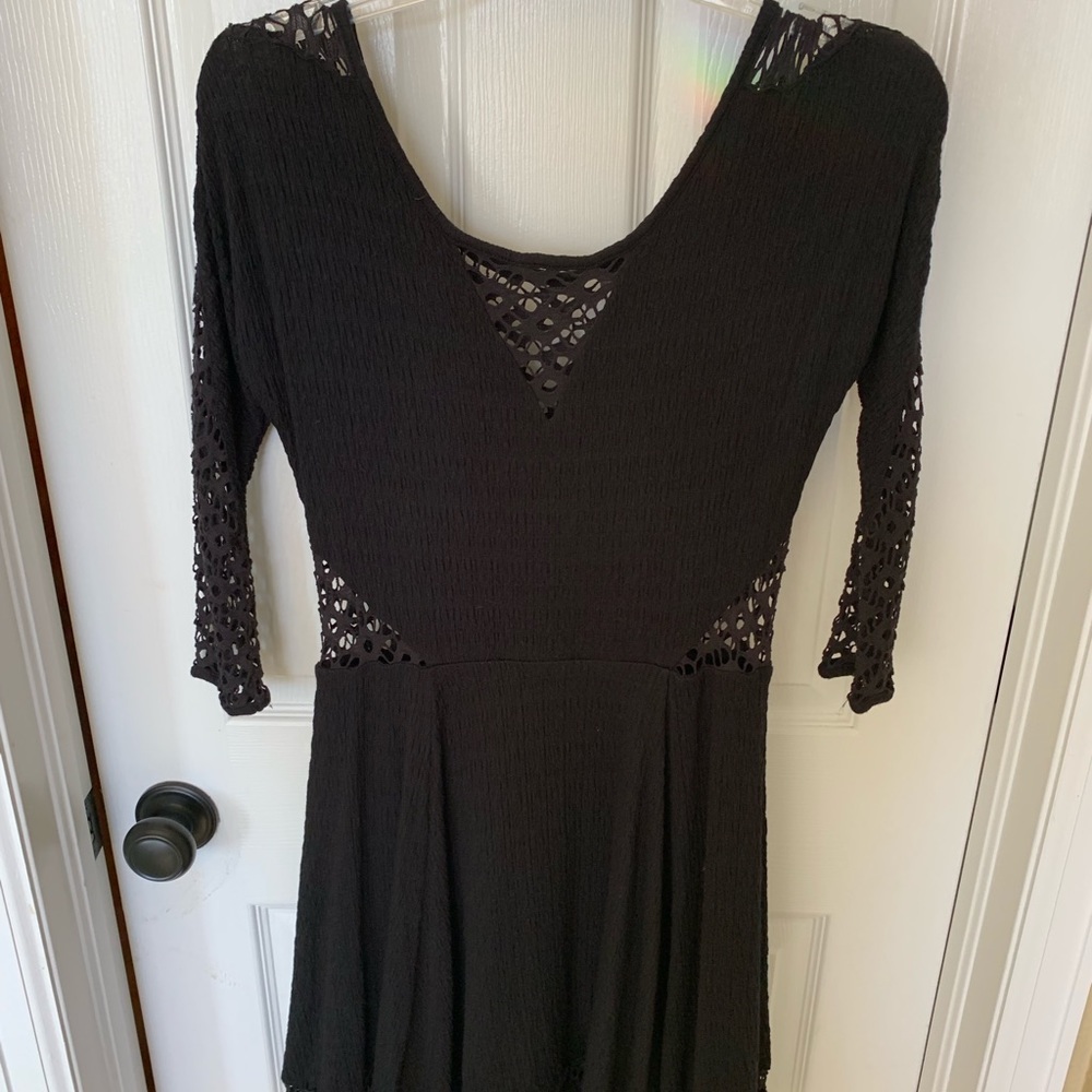 Free people black lace dress